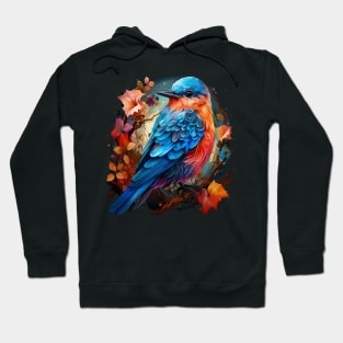 Eastern Bluebird Rainbow Hoodie